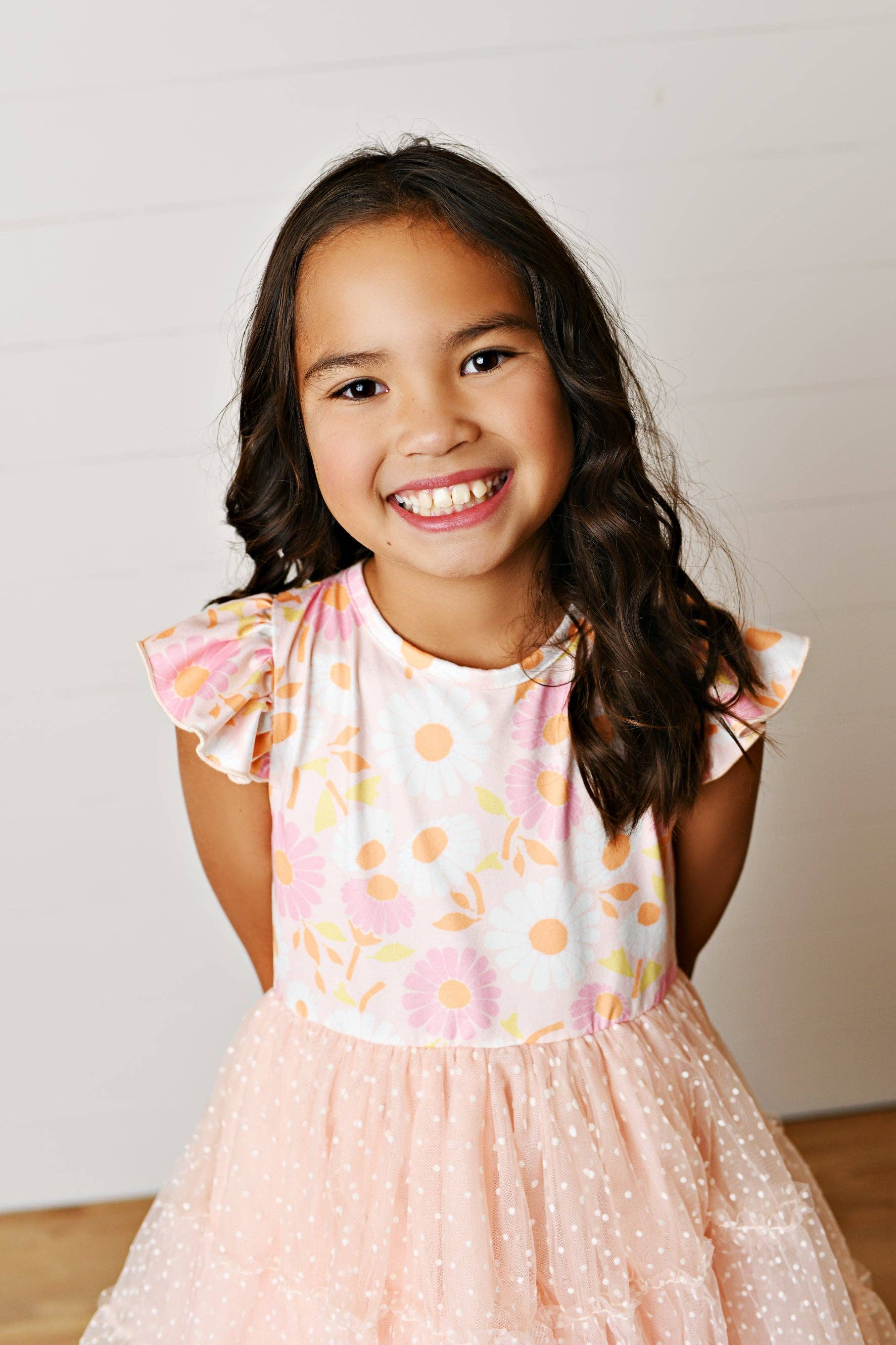 Girls Ella Pink Daisy Spring Summer Dress
