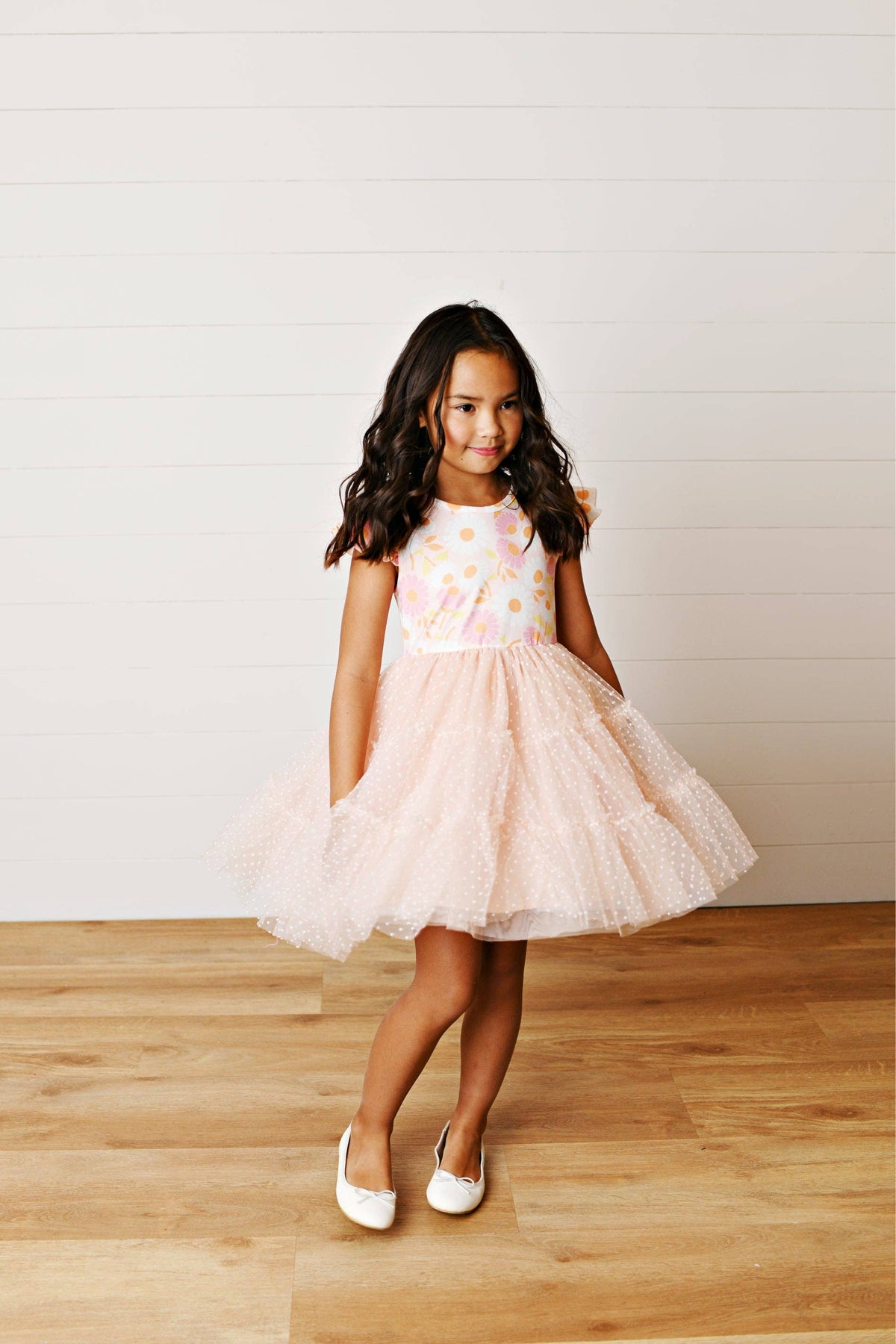 Girls Ella Pink Daisy Spring Summer Dress