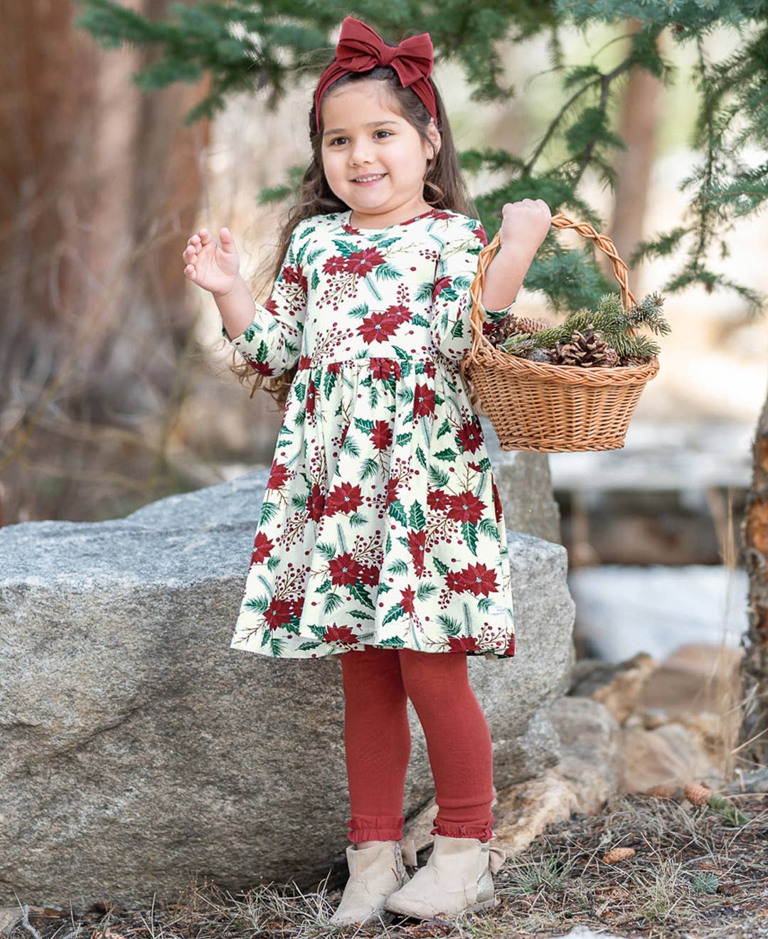 Girls Rosewood Footless Ruffle Tights