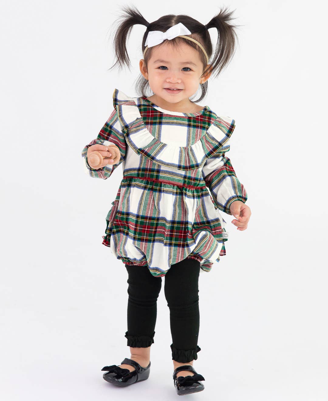 Girls Black Footless Ruffle Tights