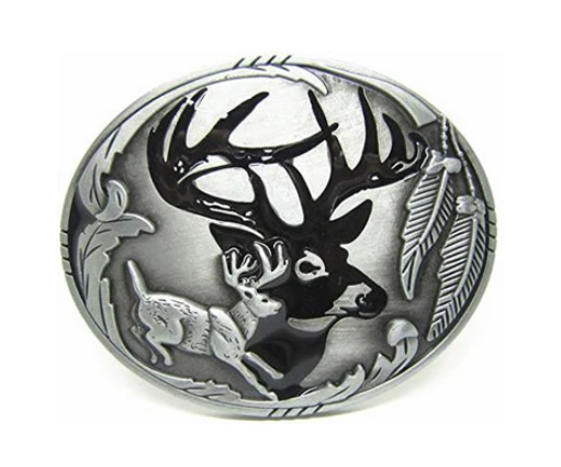 Bow Hunting Deer Belt Buckle 1545