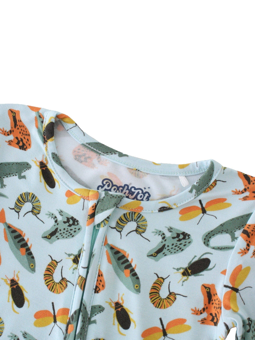 PoshTOT Lizards & Bugs Bamboo Baby Convertible Zippy Romper