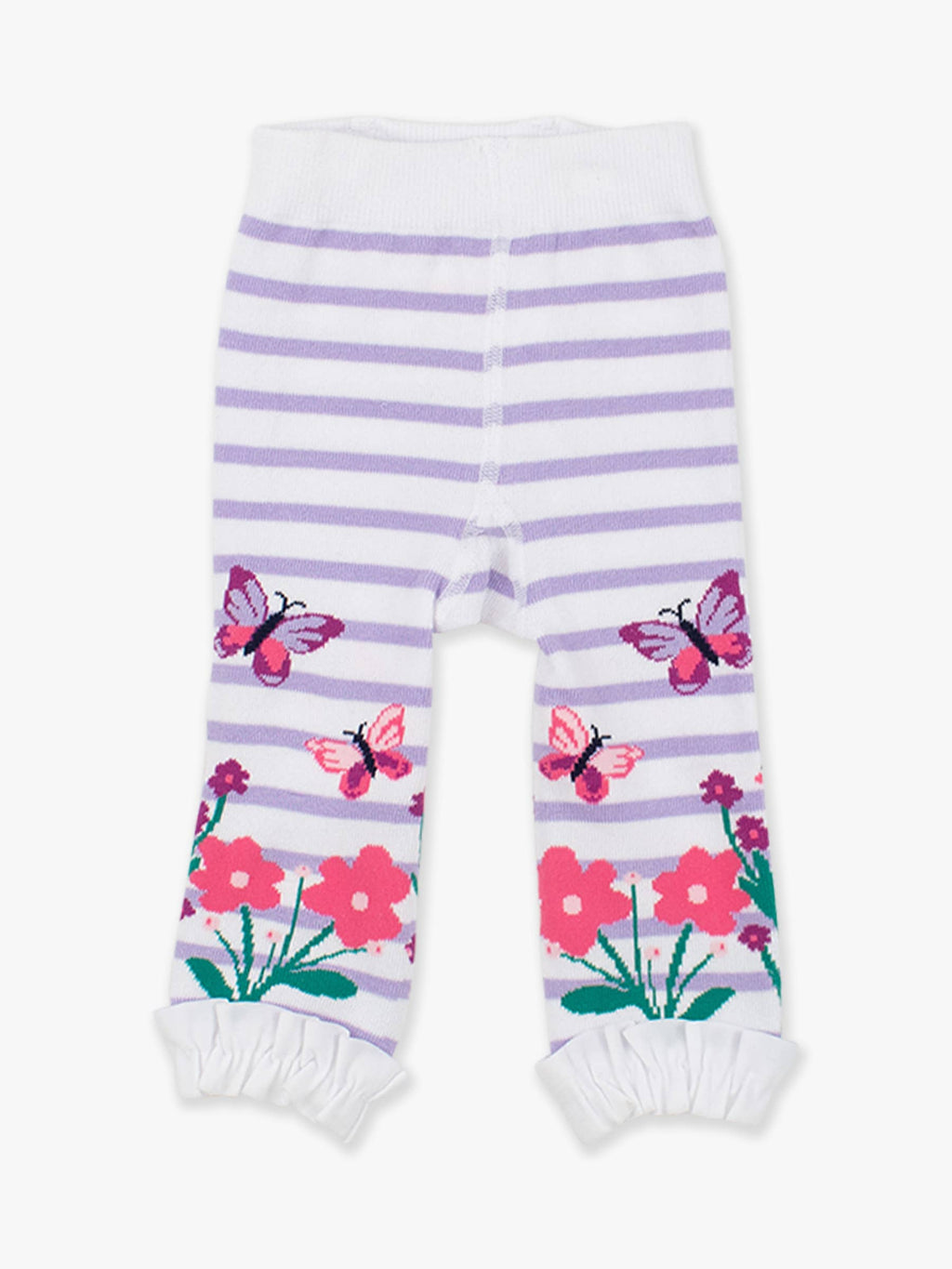 Girls Fluttering Fields Patterned Footless Ruffle Tights