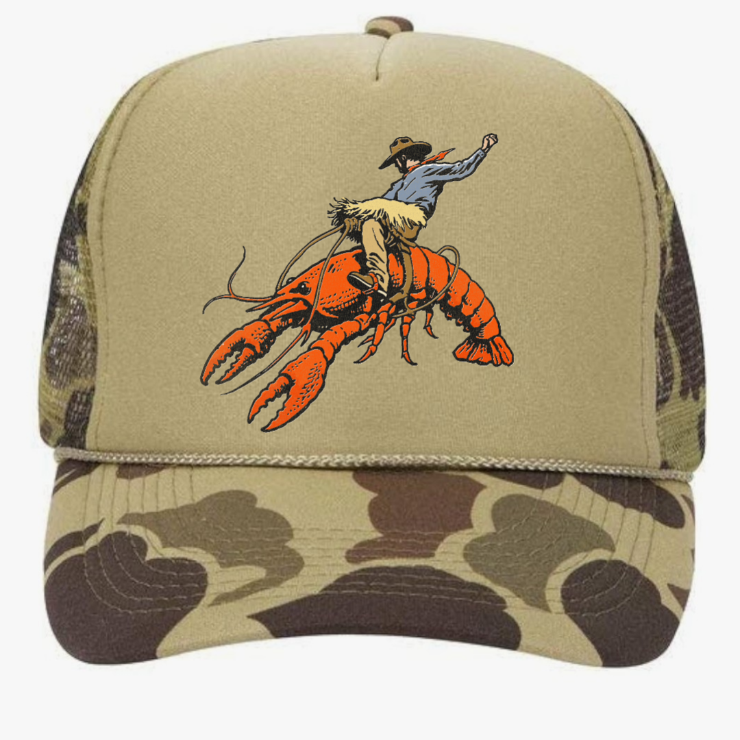 Tan Camo Rodeo Trucker Hat Fishing Hunting