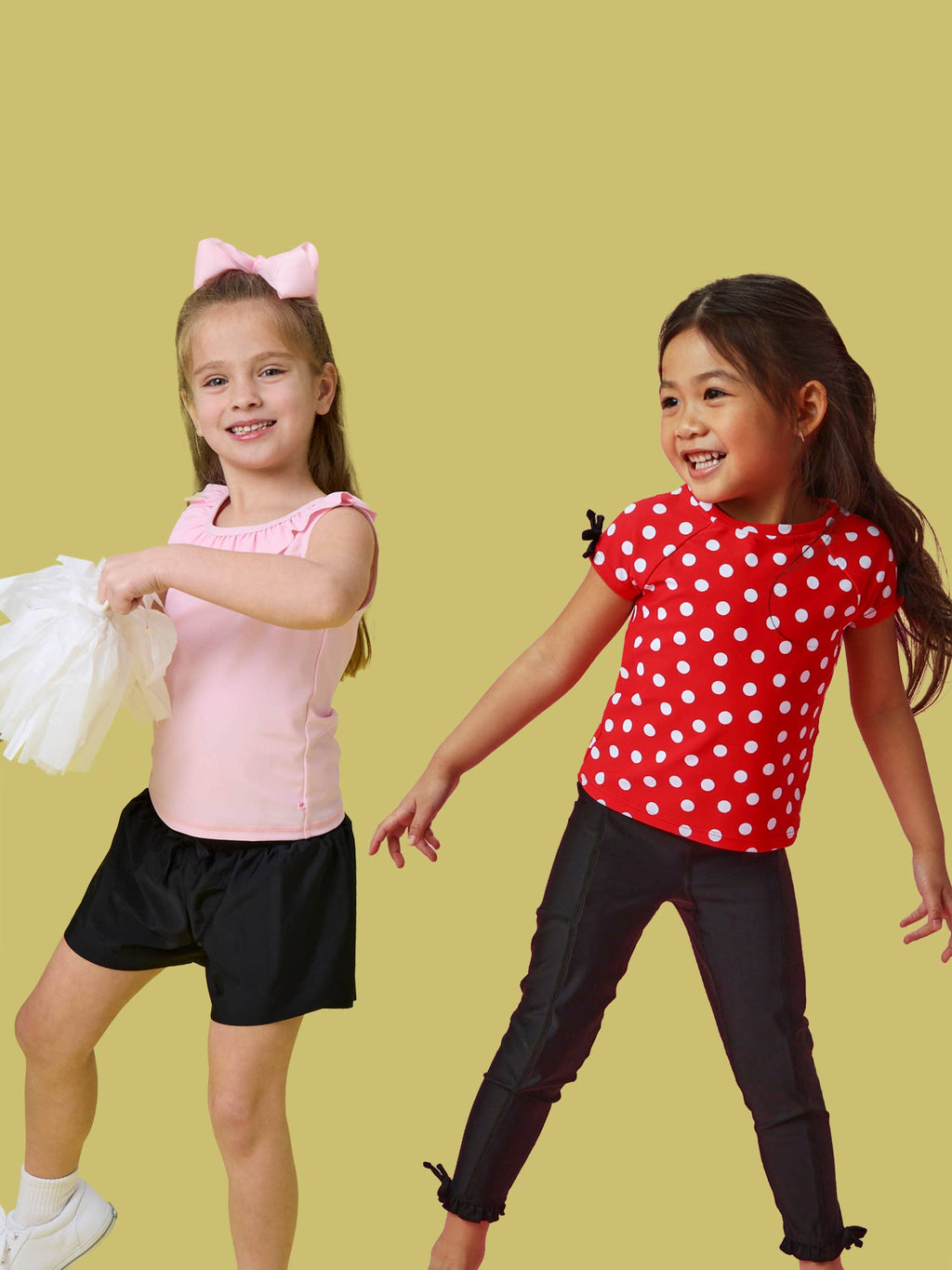 Girls Black Active Butterfly Shorts