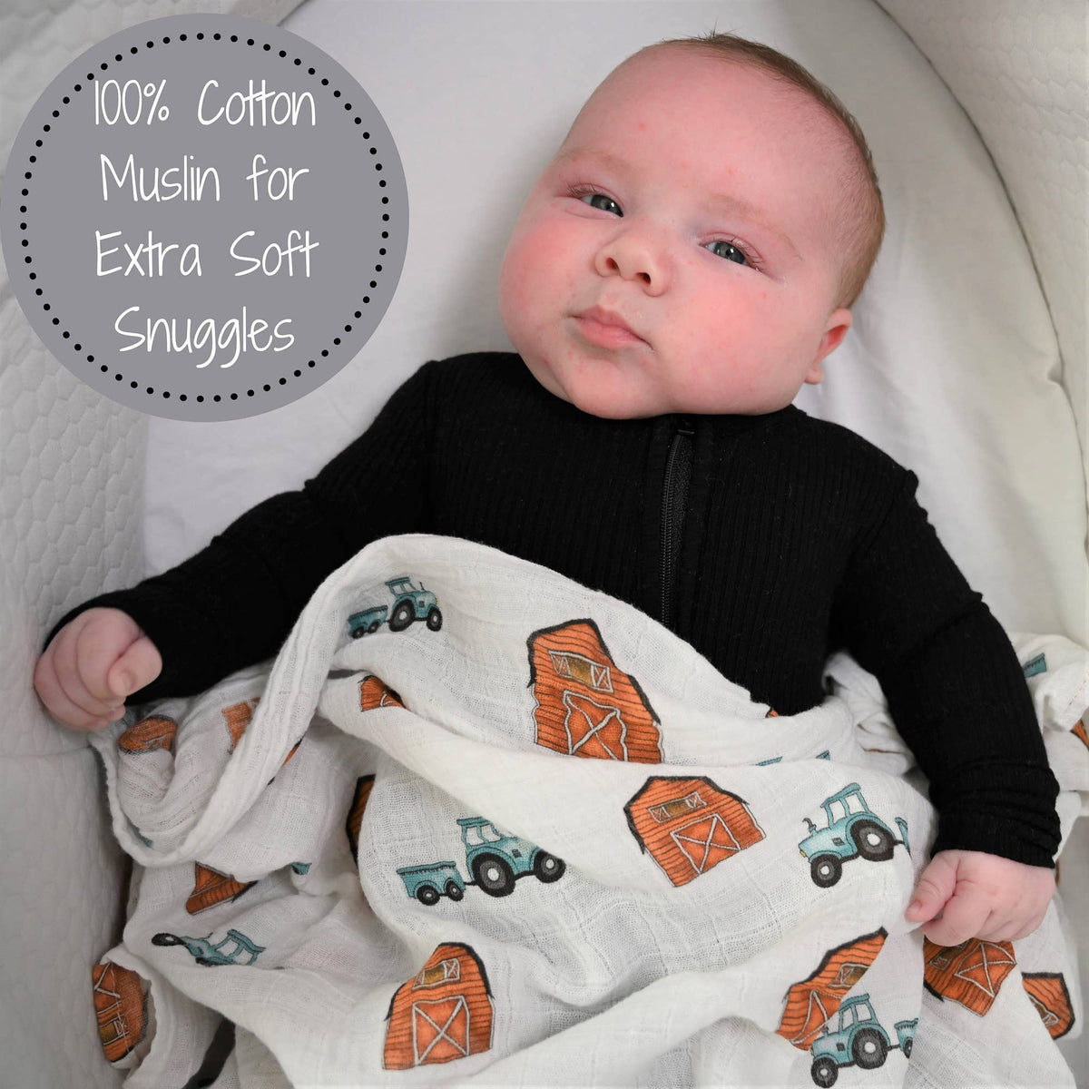 Baby Muslin Swaddle Blanket 47x47 How We Roll