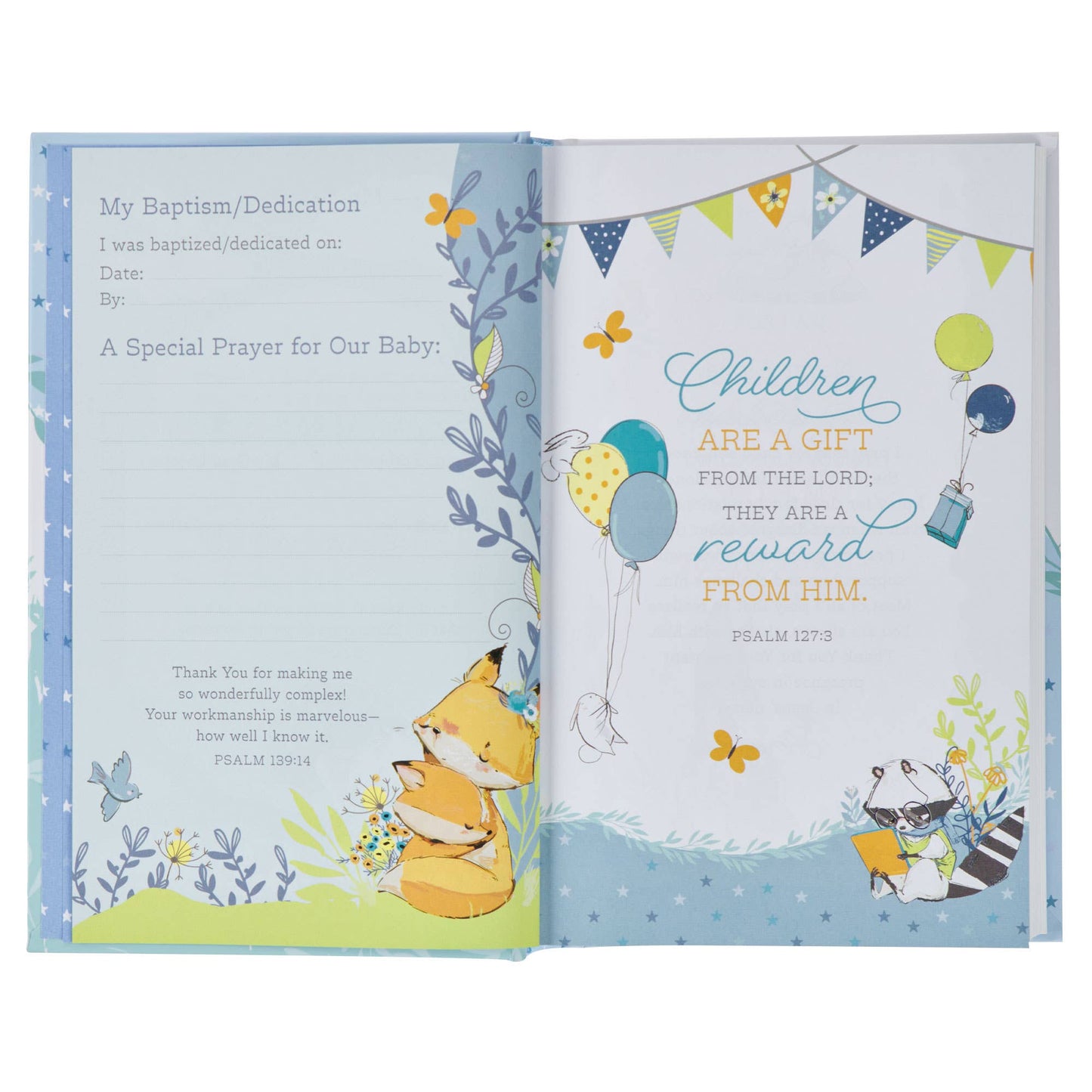 Bible NLT Infant Hardcover, Blue