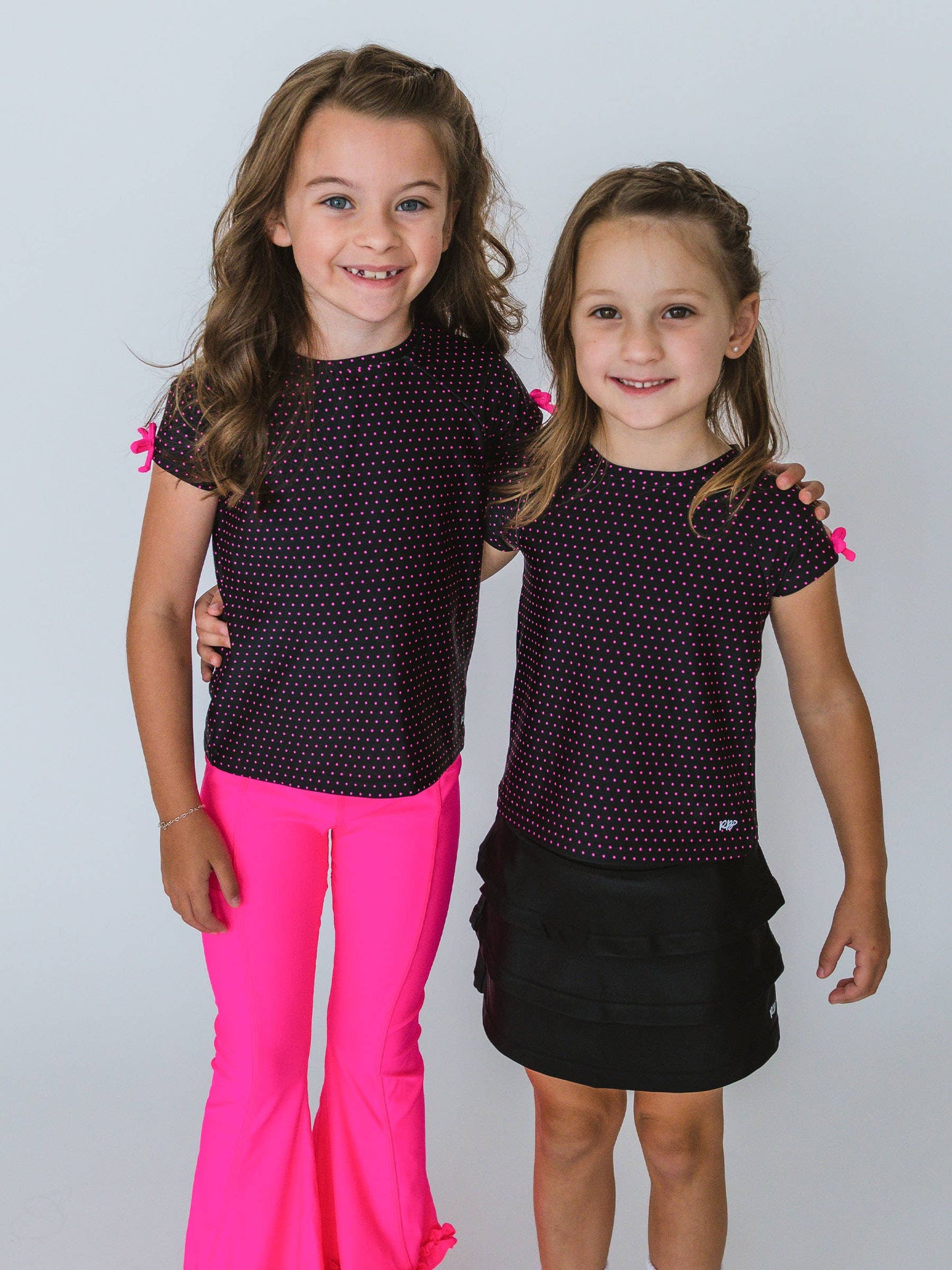 Girls Black Tiered Active Skort