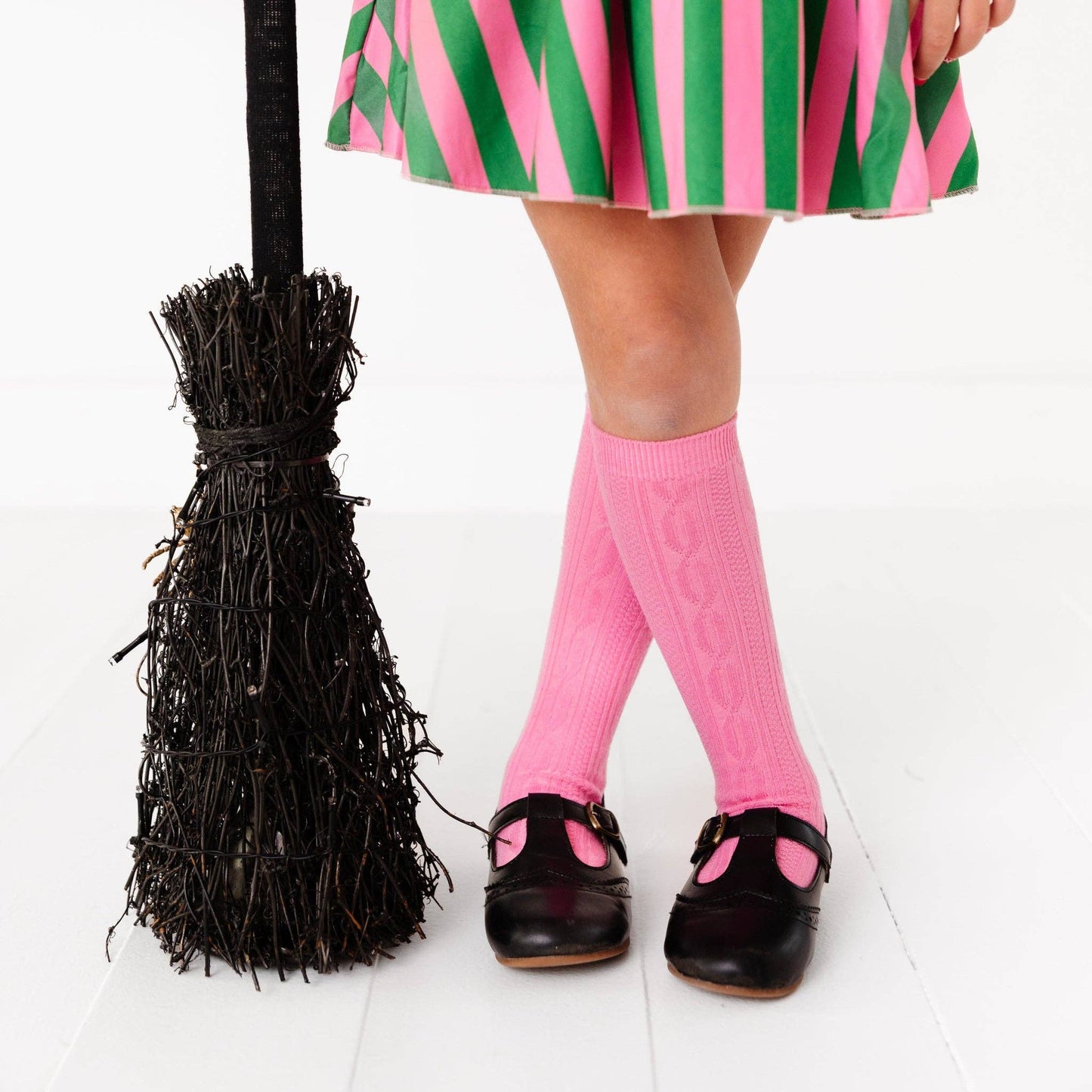 Taffy Cable Knit Knee High Socks