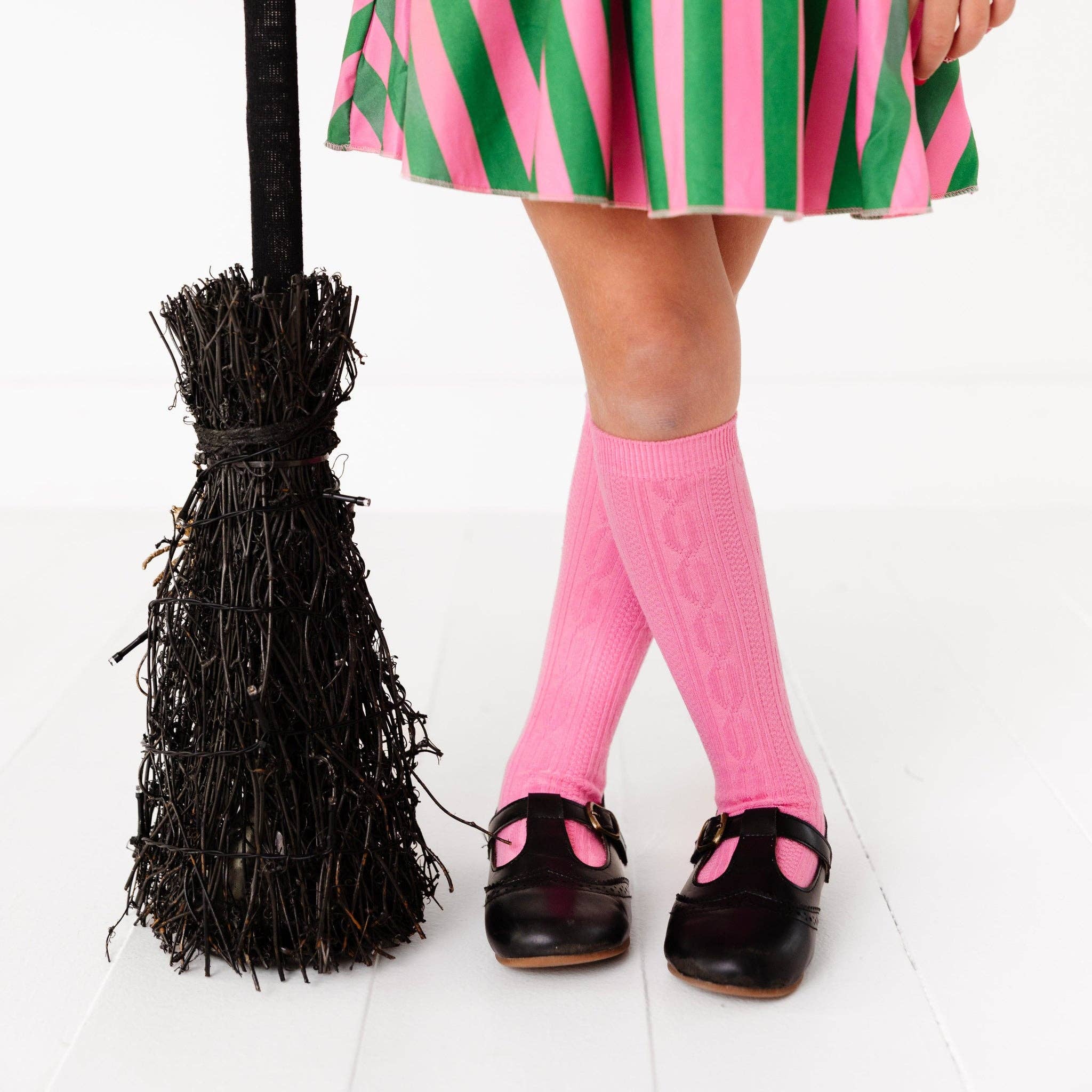Taffy Cable Knit Knee High Socks