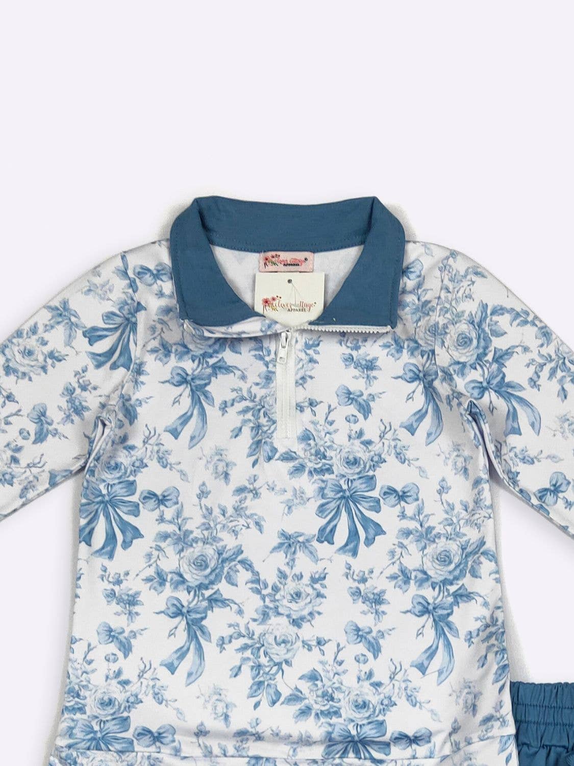 French Blue Girls Skort Set