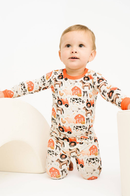 Little Red Barnyard Bamboo Set