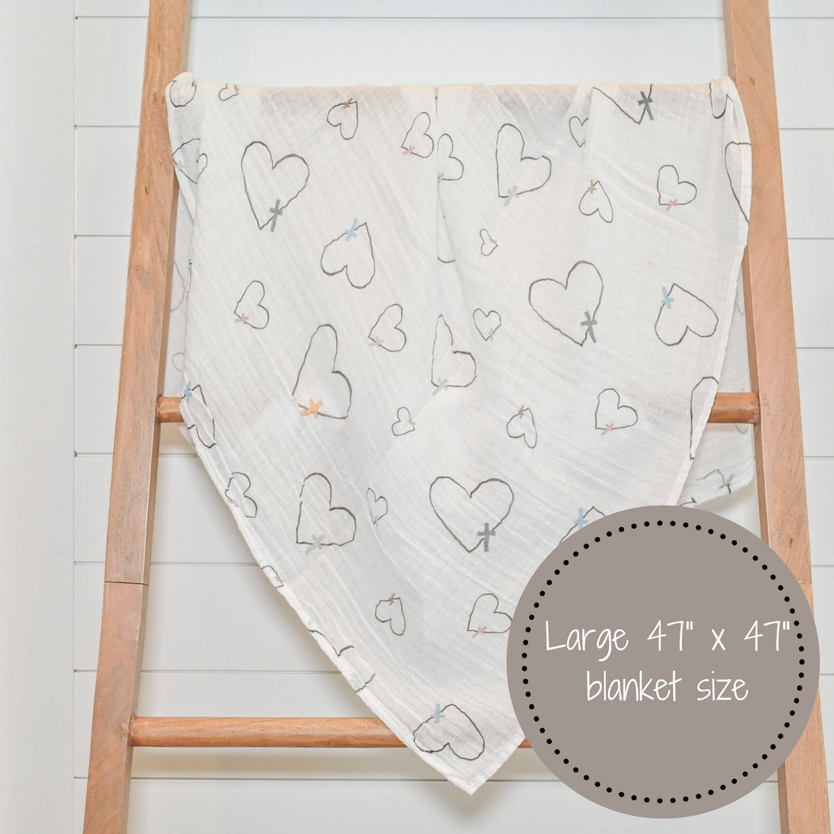 Baby Muslin Swaddle Blanket 47x47 The Love of Christ