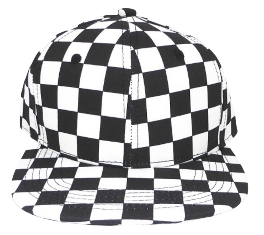 Infant Baby Checkered 6 Panel Snapback Hat Checker