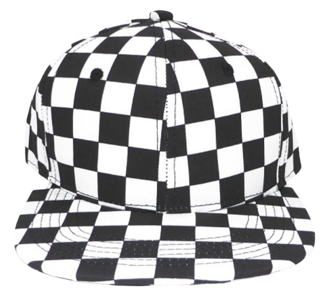 Infant Baby Checkered 6 Panel Snapback Hat Checker