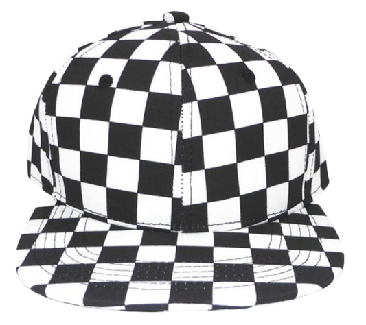 Infant Baby Checkered 6 Panel Snapback Hat Checker