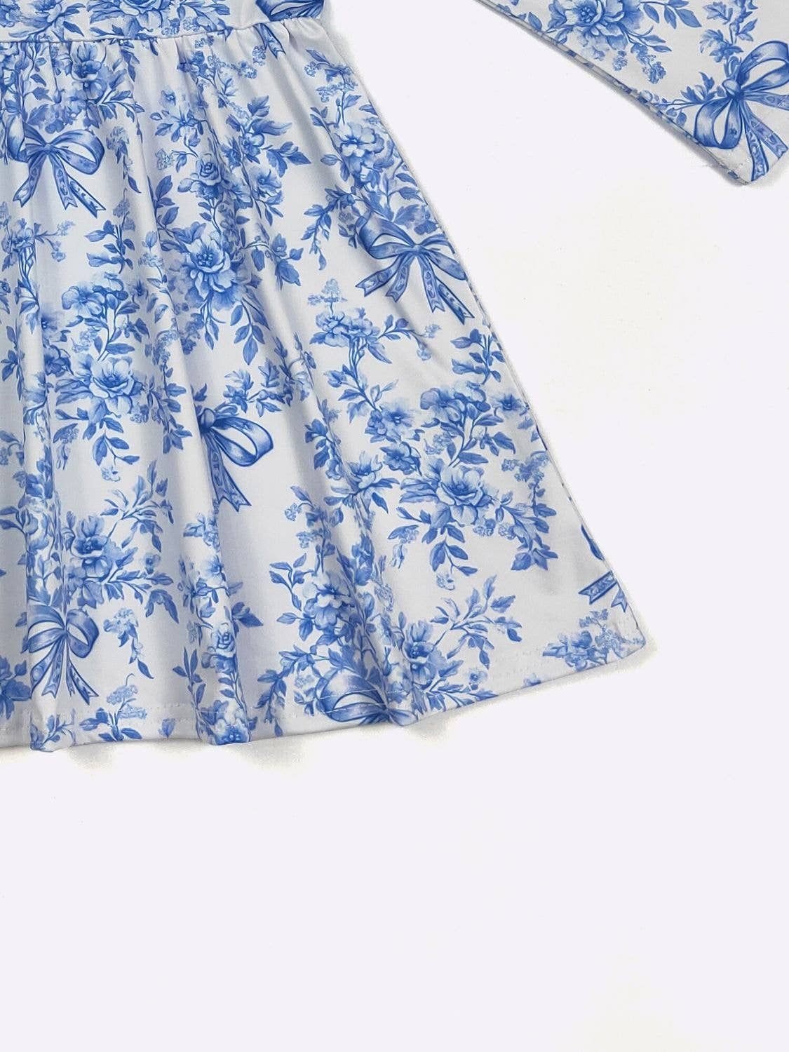 Blue Chinoiserie Girls Dress