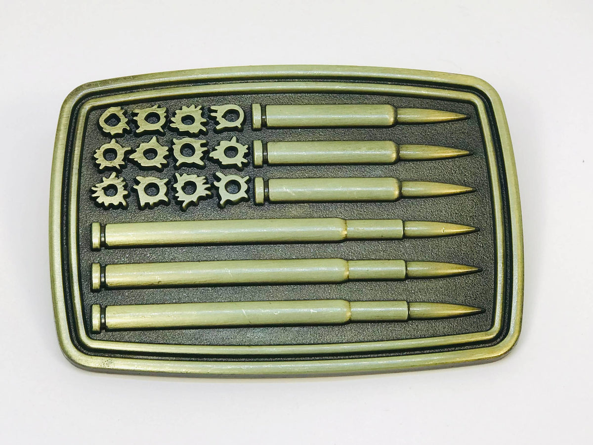 Bullet Flag Belt Buckle 1788