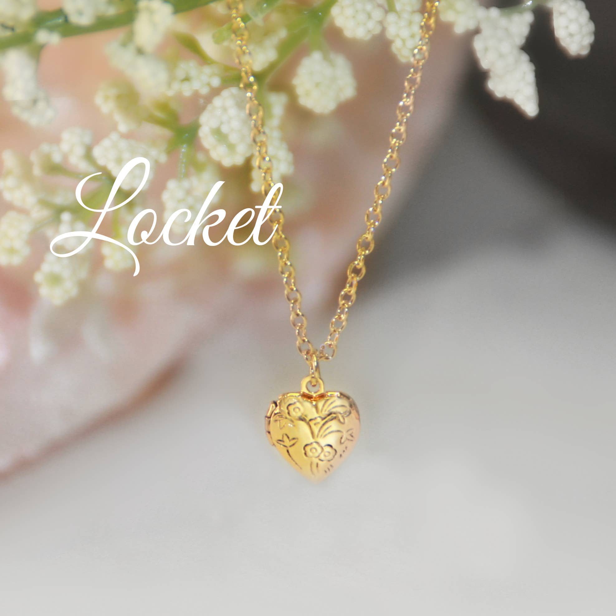 Baby's First Sweet "Heart" Locket Necklace CJ-301