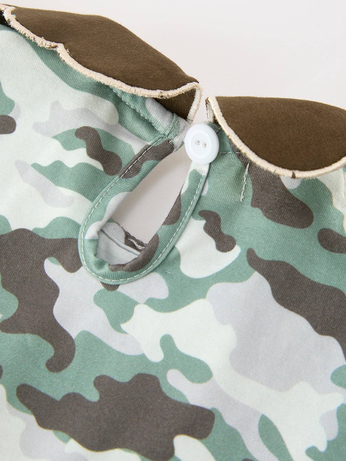 Fall Camo Bow Girls Puff Sleeve Twirl Dress