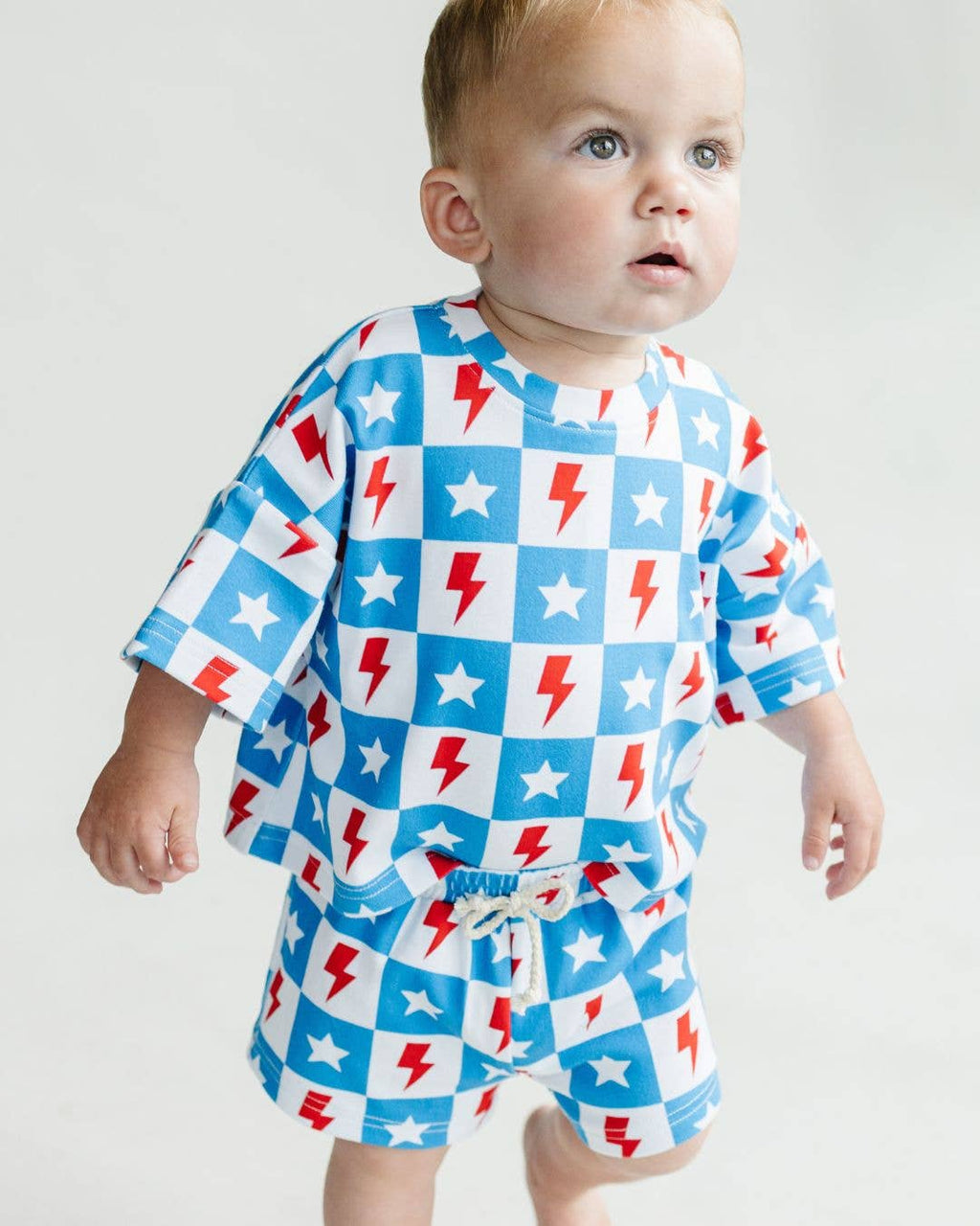 4th of July Kids' Shorts Set | Checks & Stars