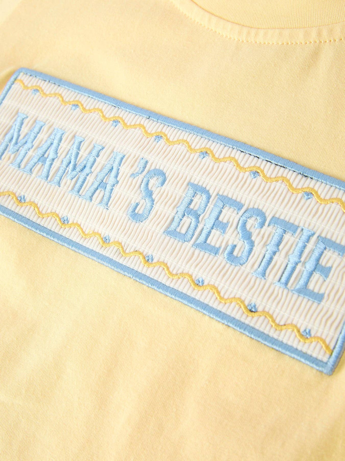 "MAMA'S BESTIE " Embroidered Toddler Boys'Set