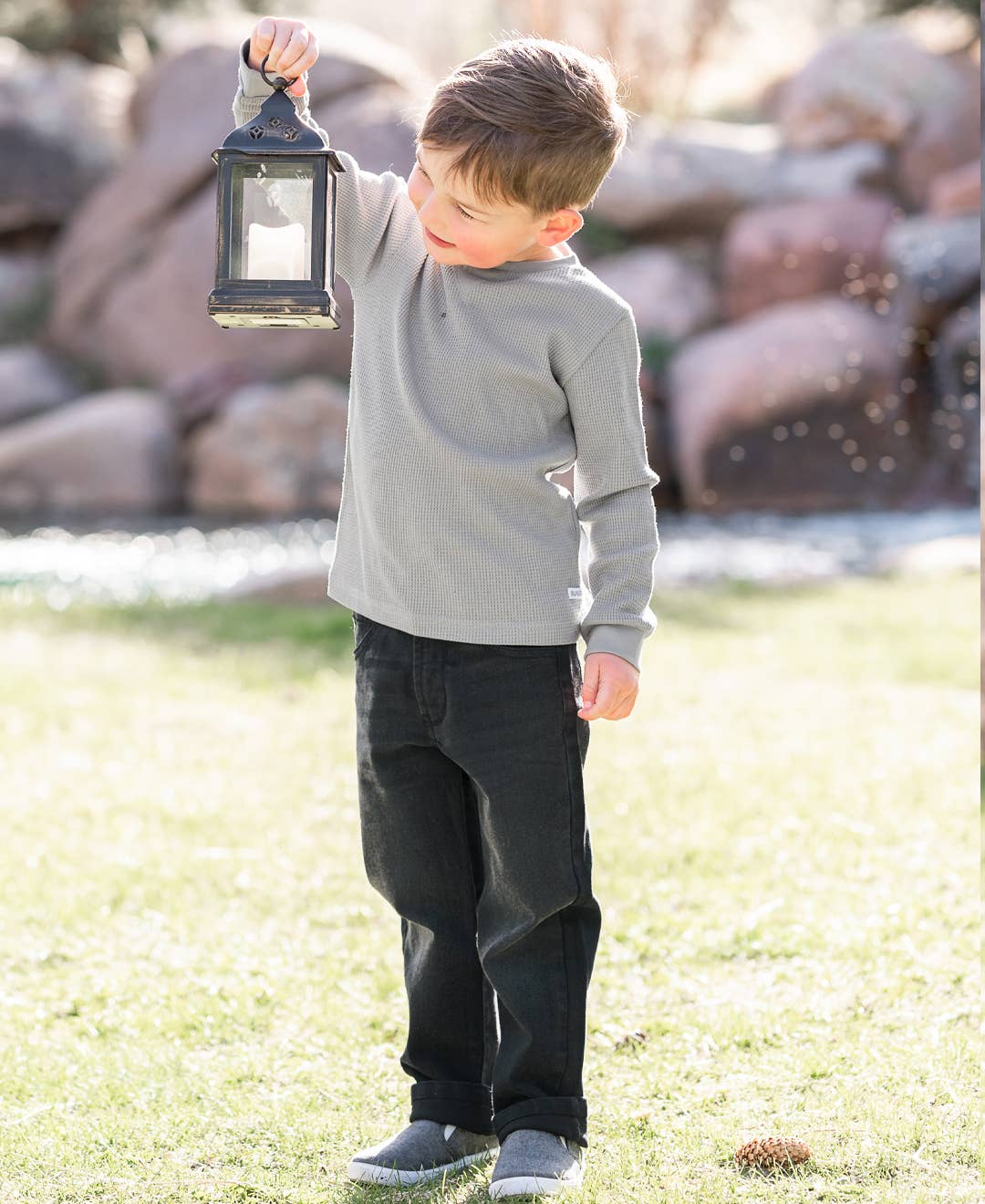 Boys Black Wash Denim Jeans