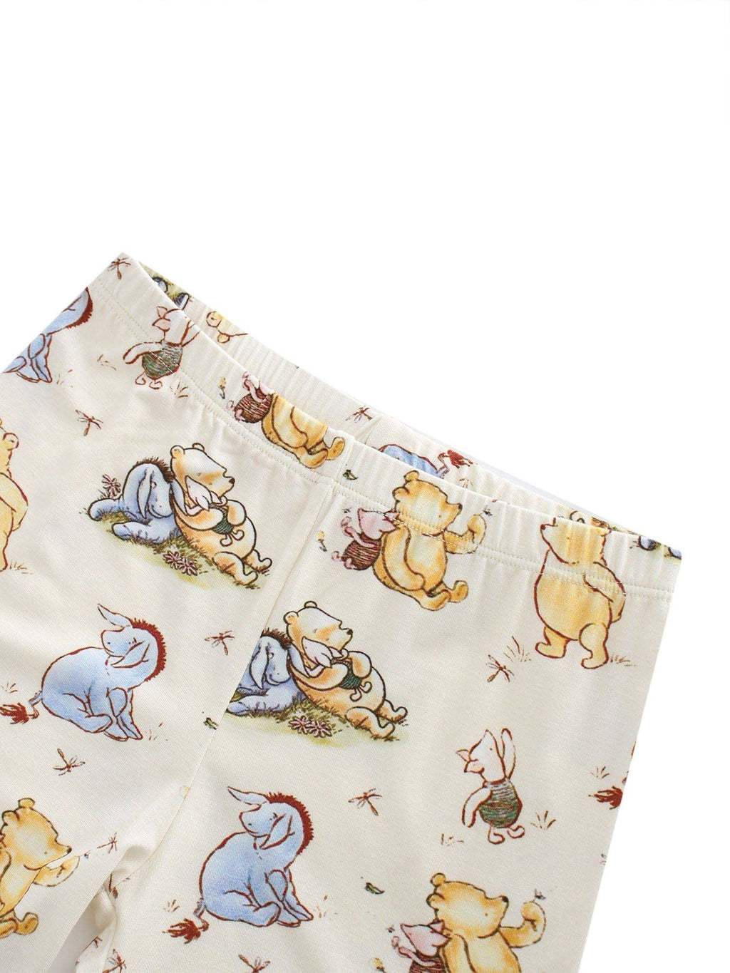 PoshTOT Little Yellow Bear Print 2 Piece Short Sleeves PJ Set