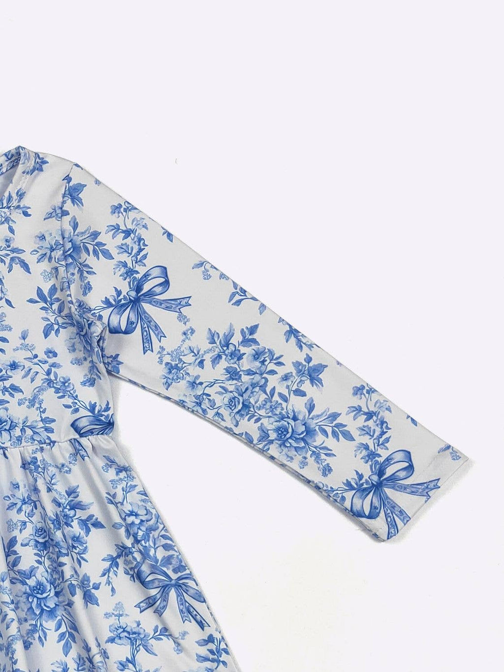 Blue Chinoiserie Girls Dress