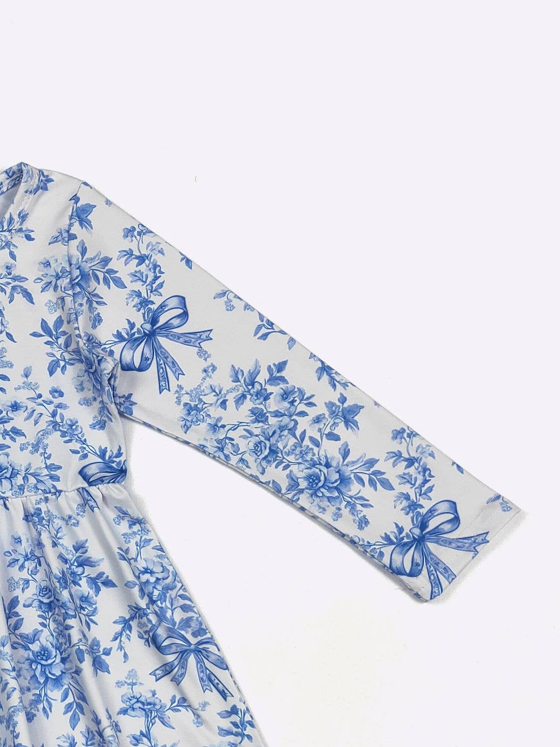 Blue Chinoiserie Girls Dress