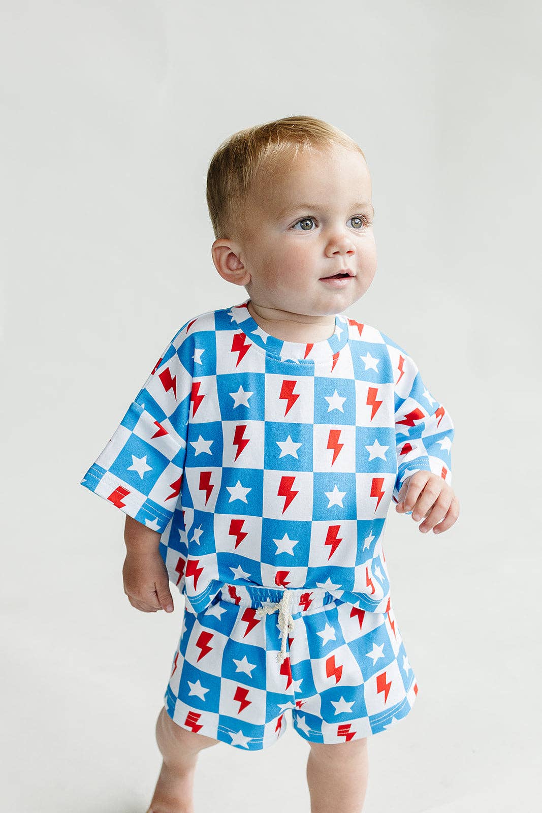 4th of July Kids' Shorts Set | Checks & Stars