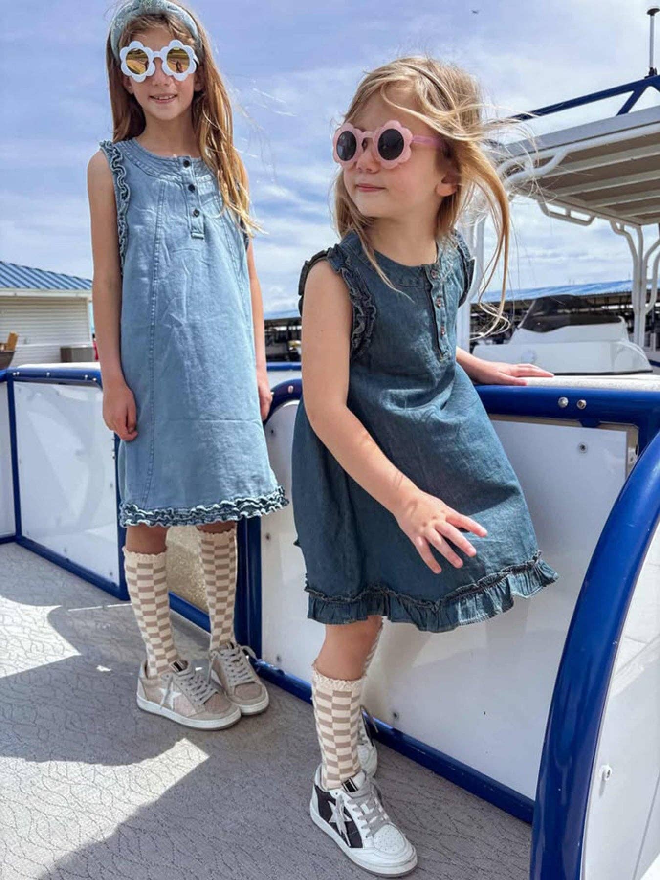 Summer Girls Sleeveless Ruffle Dress