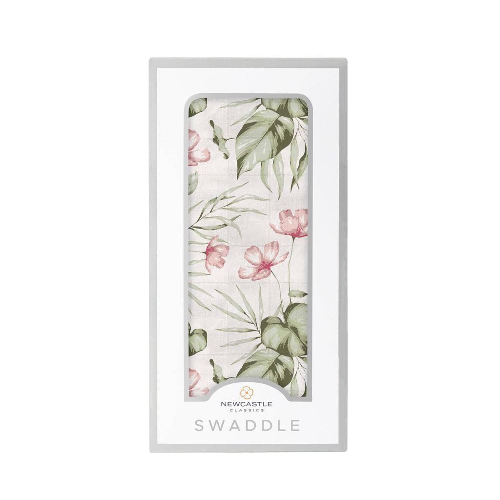 Silver Pink Orchid Swaddle