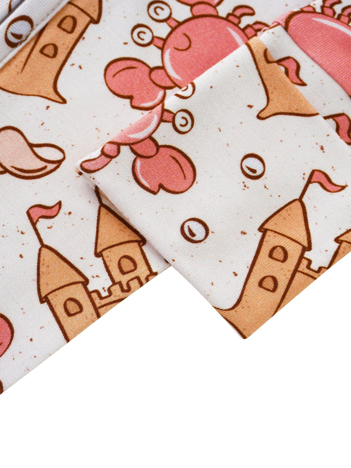 PoshTOT Crab Bamboo Baby Convertible Zippy Romper