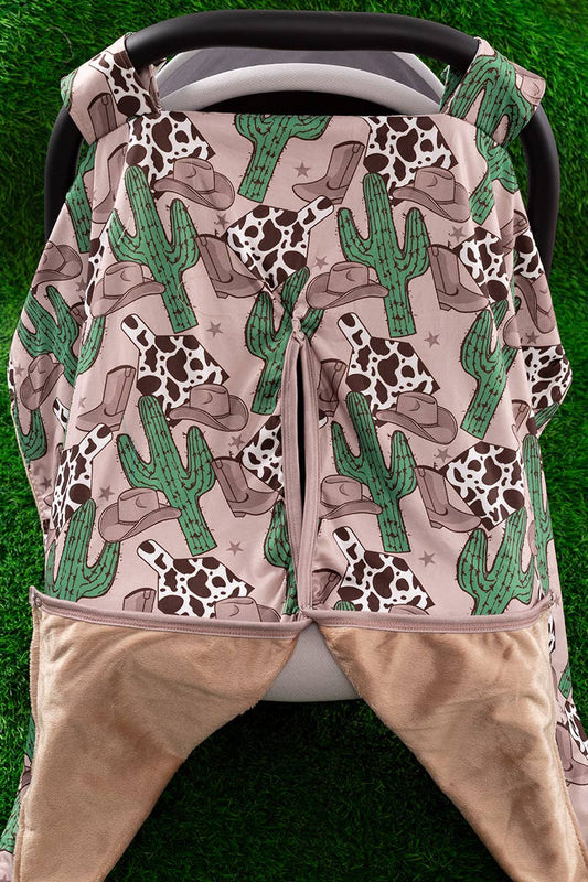 CACTUS & COWGIRL HAT PRINTED CAR SEAT COVER. ZYTB65113003 M