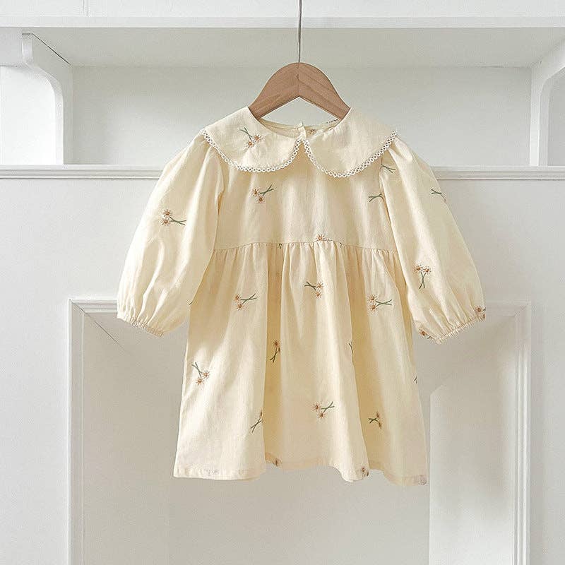 Girls Floral  Romper with Long Sleeves