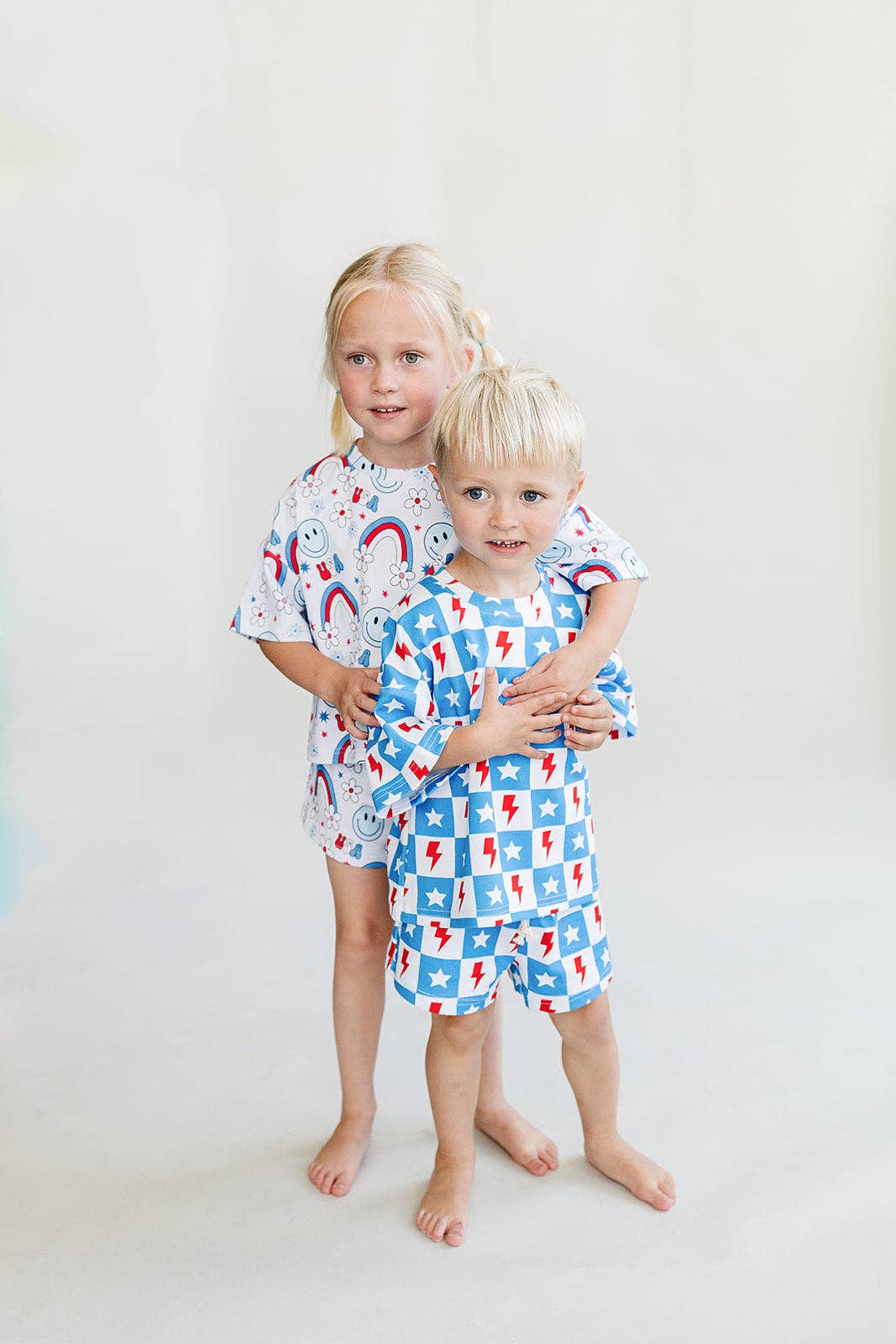 4th of July Kids' Shorts Set | Checks & Stars