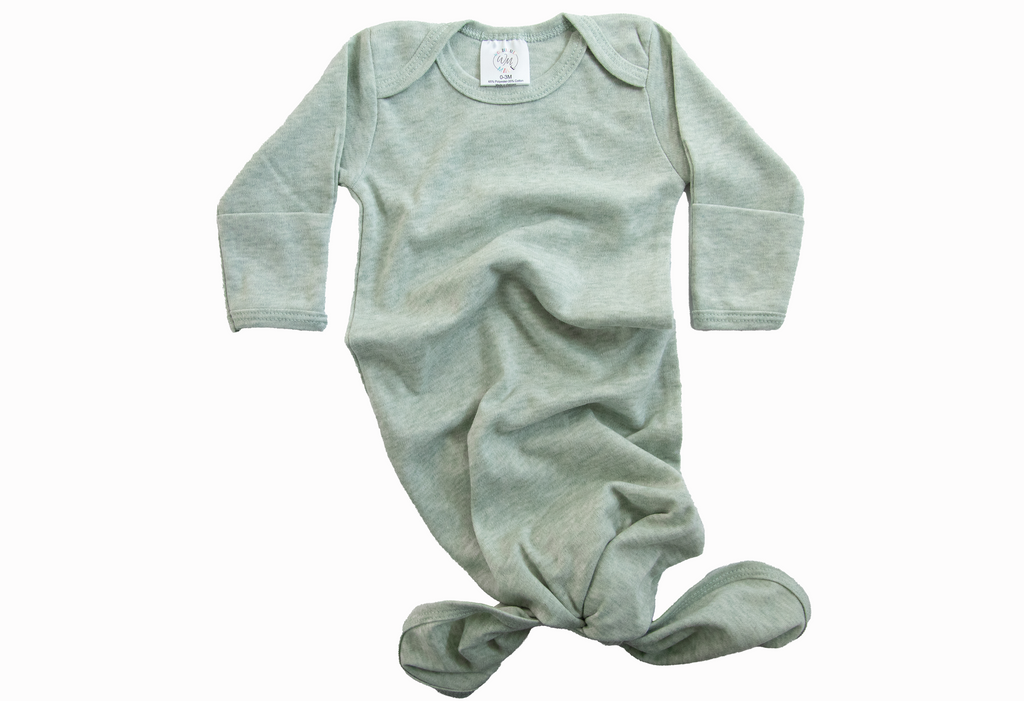 Baby Knotted Gown - Heather Colors