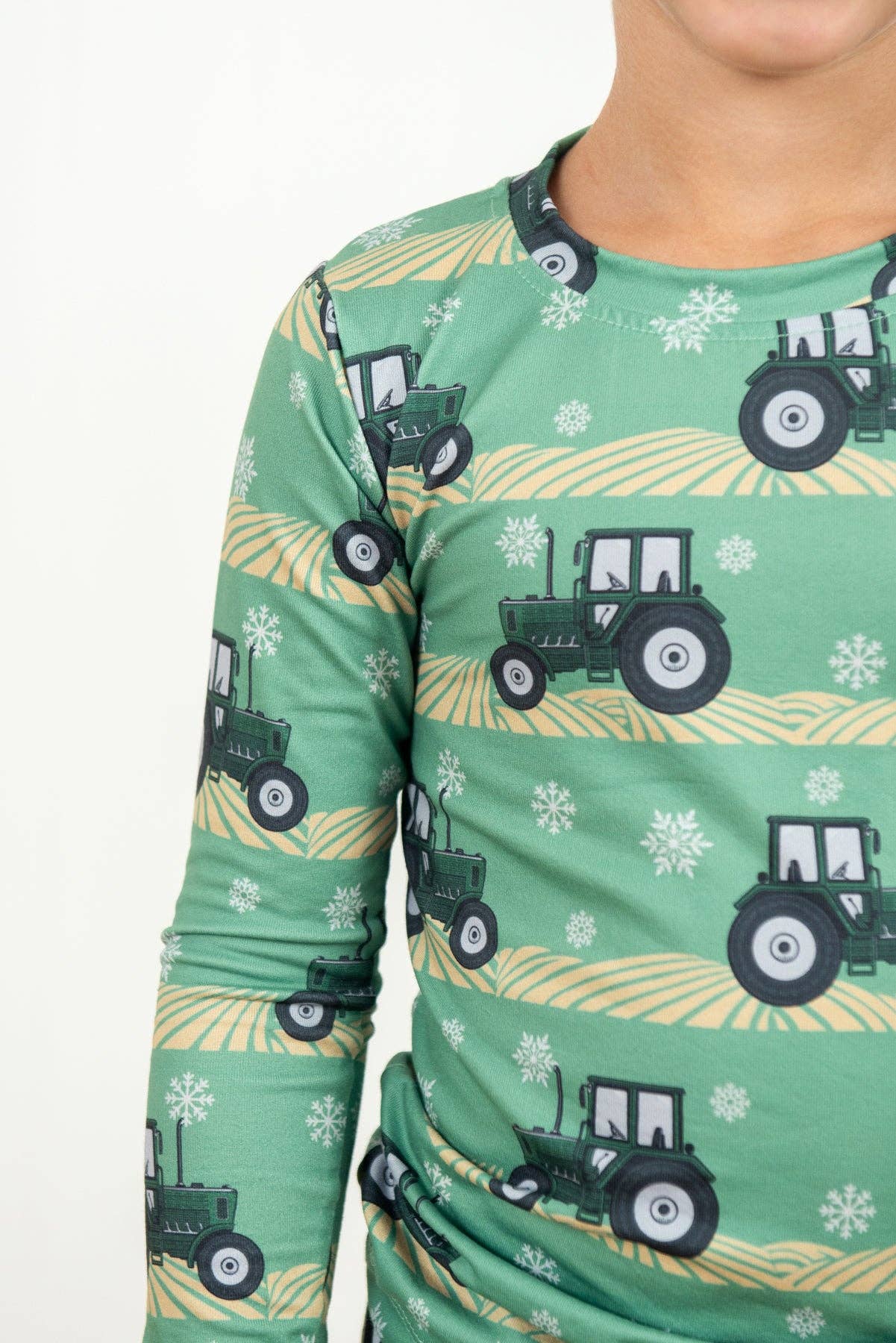 Green Tractor Christmas Toddler/Youth Pajama Set