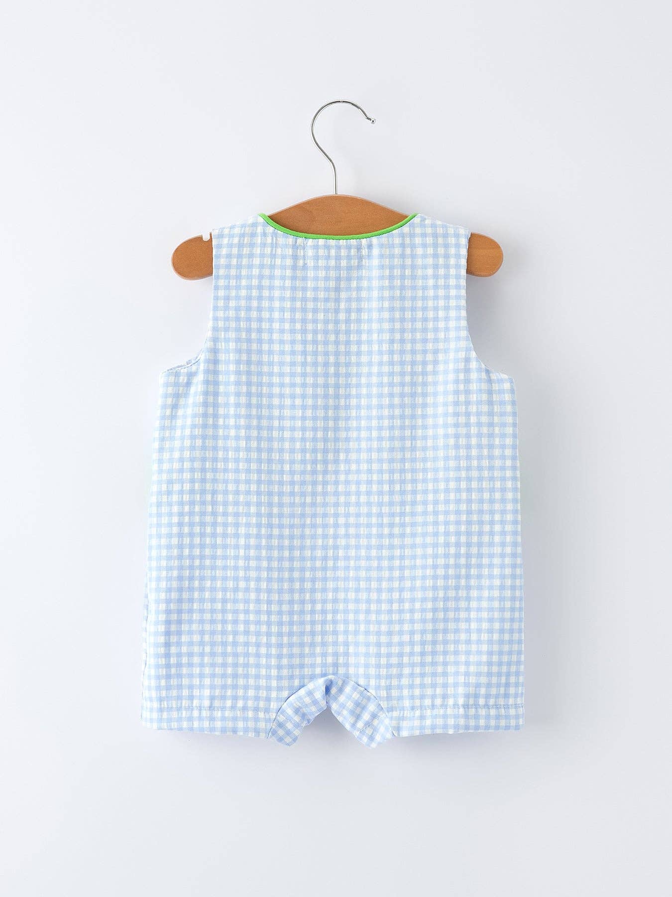 Baby Boys Summer Crocodile Embroidered Smocked Romper