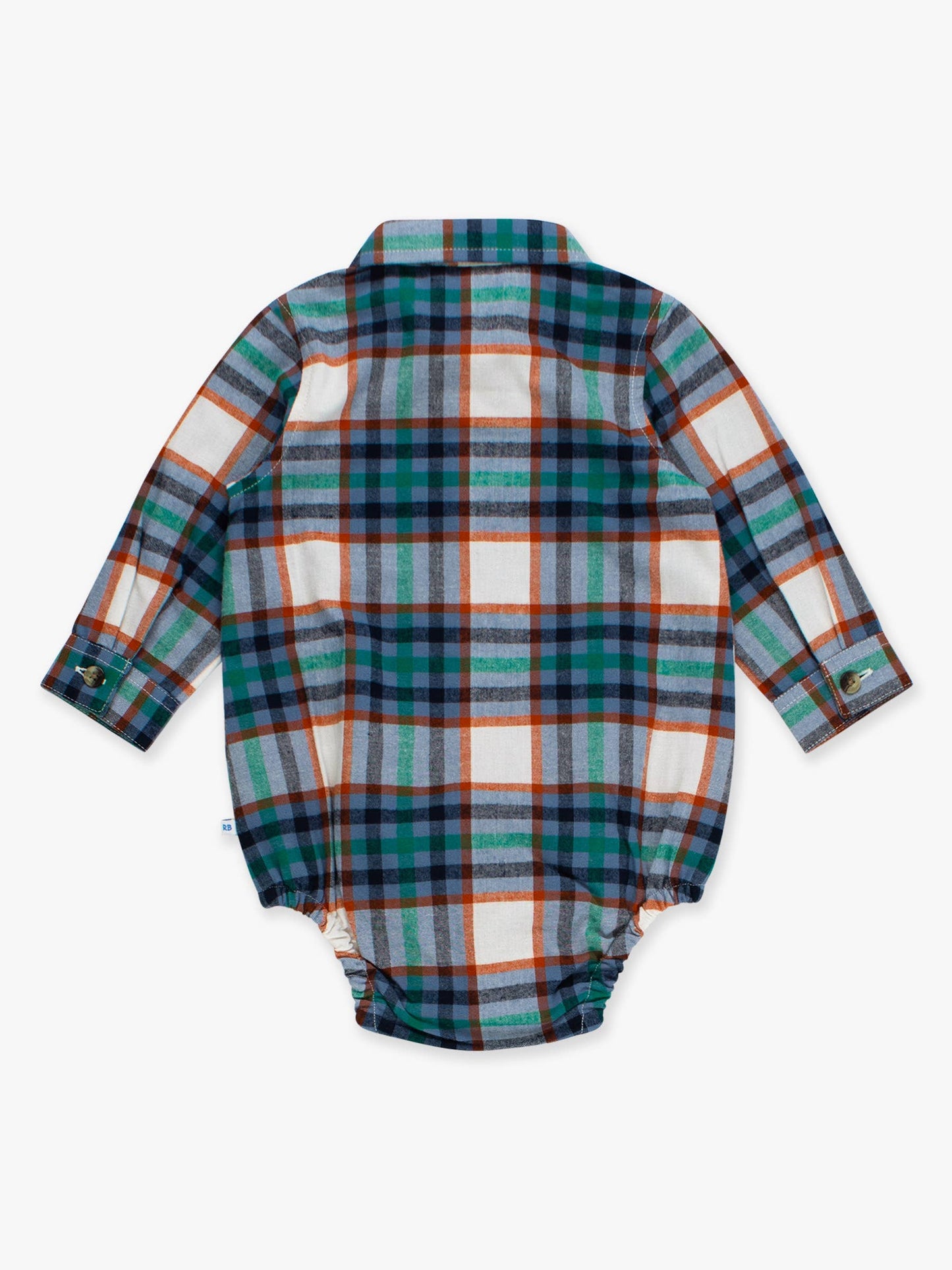 Baby Boys Peyton Plaid Long Sleeve Button Down Bodysuit