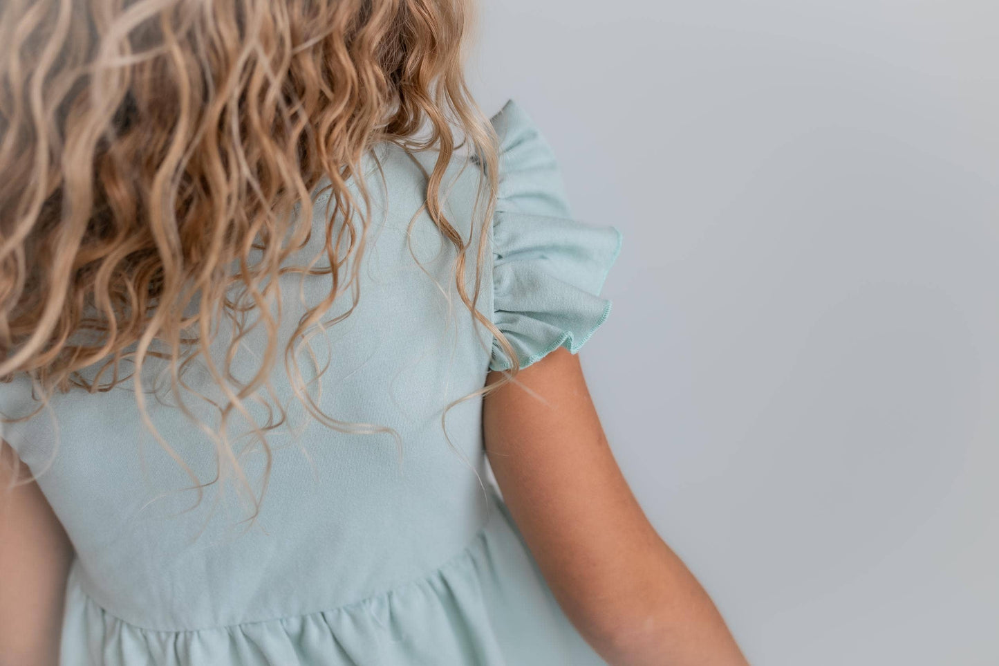 Kids Mint Green Smiley Face Hi Lo Spring Summer Short Set