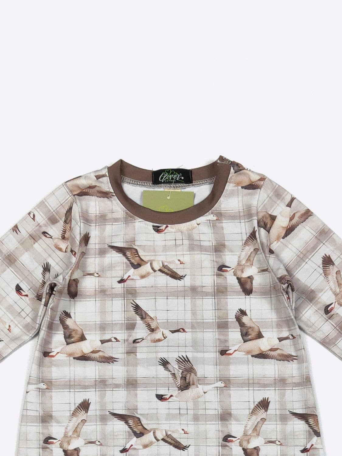 Plaid Mallard LS Boy Romper