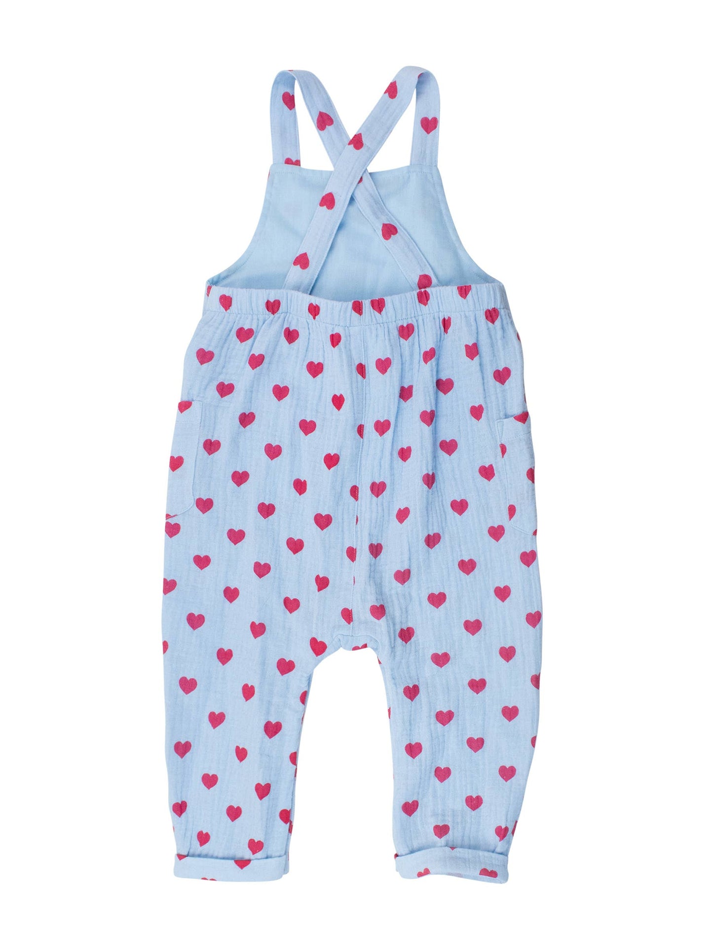 Baby Boys Steal Your Heart Cotton Gauze Overall Jumpsuit