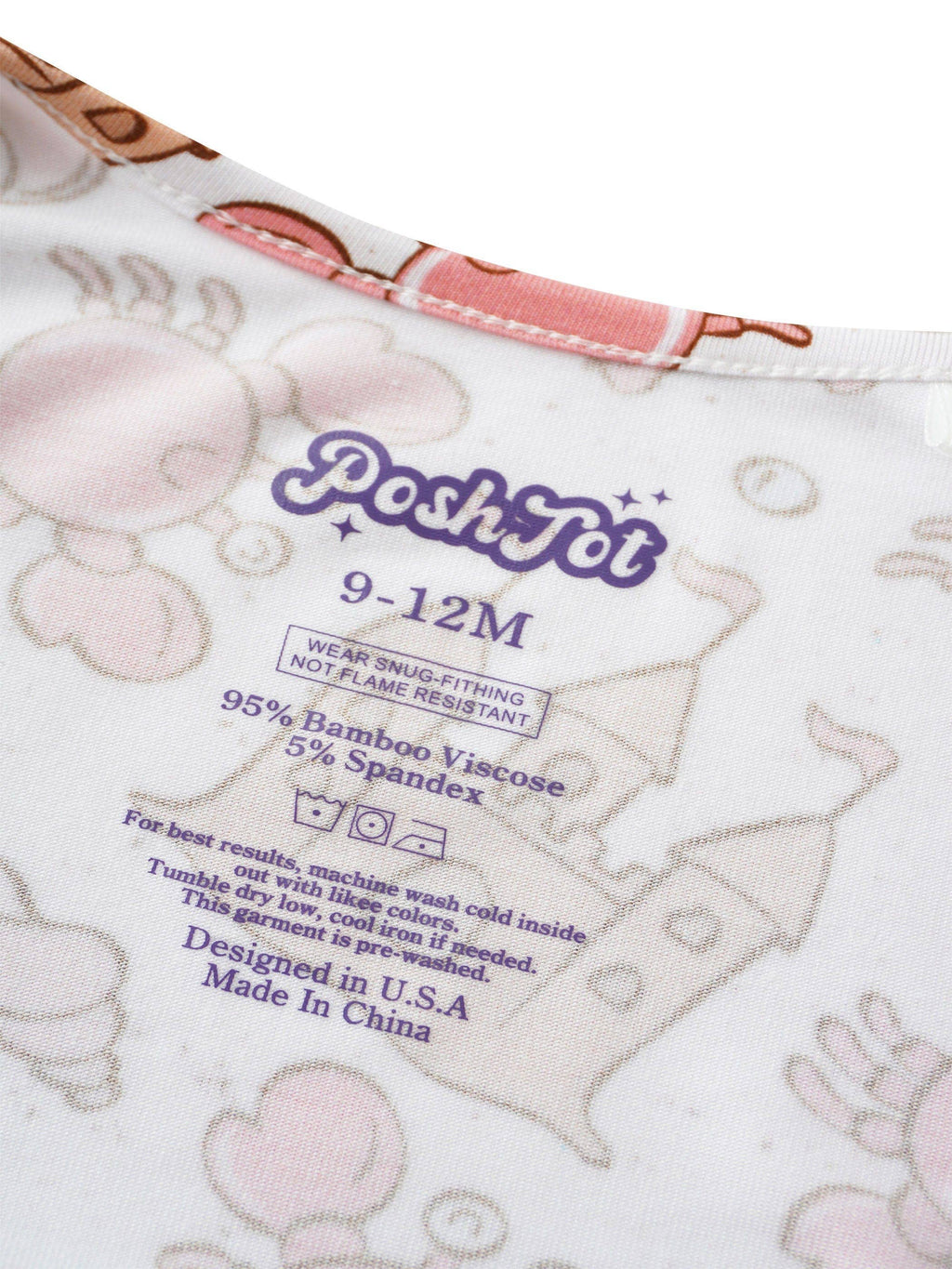 PoshTOT Crab Bamboo Baby Convertible Zippy Romper