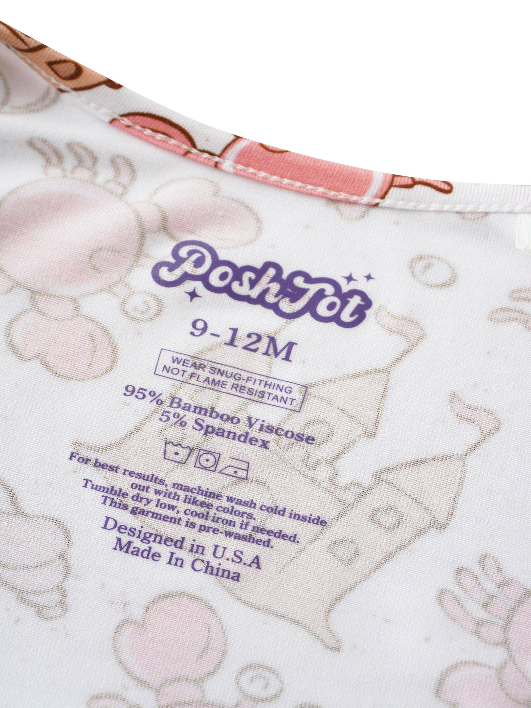 PoshTOT Crab Bamboo Baby Convertible Zippy Romper