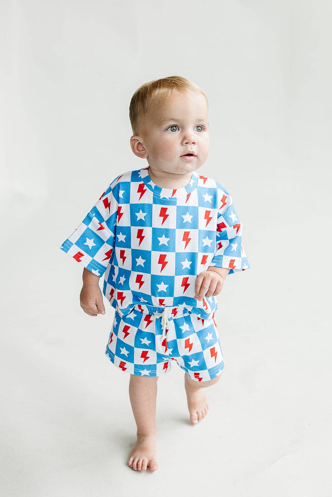 4th of July Kids' Shorts Set | Checks & Stars