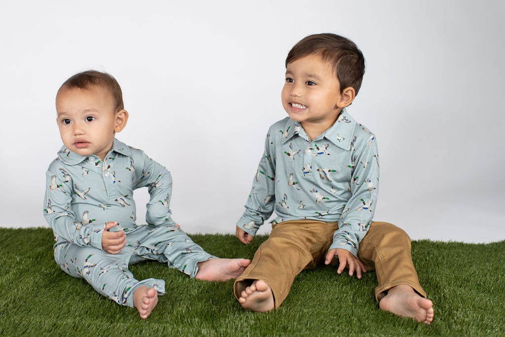 Mallards / Ducks - Long Sleeve Polo Shirt