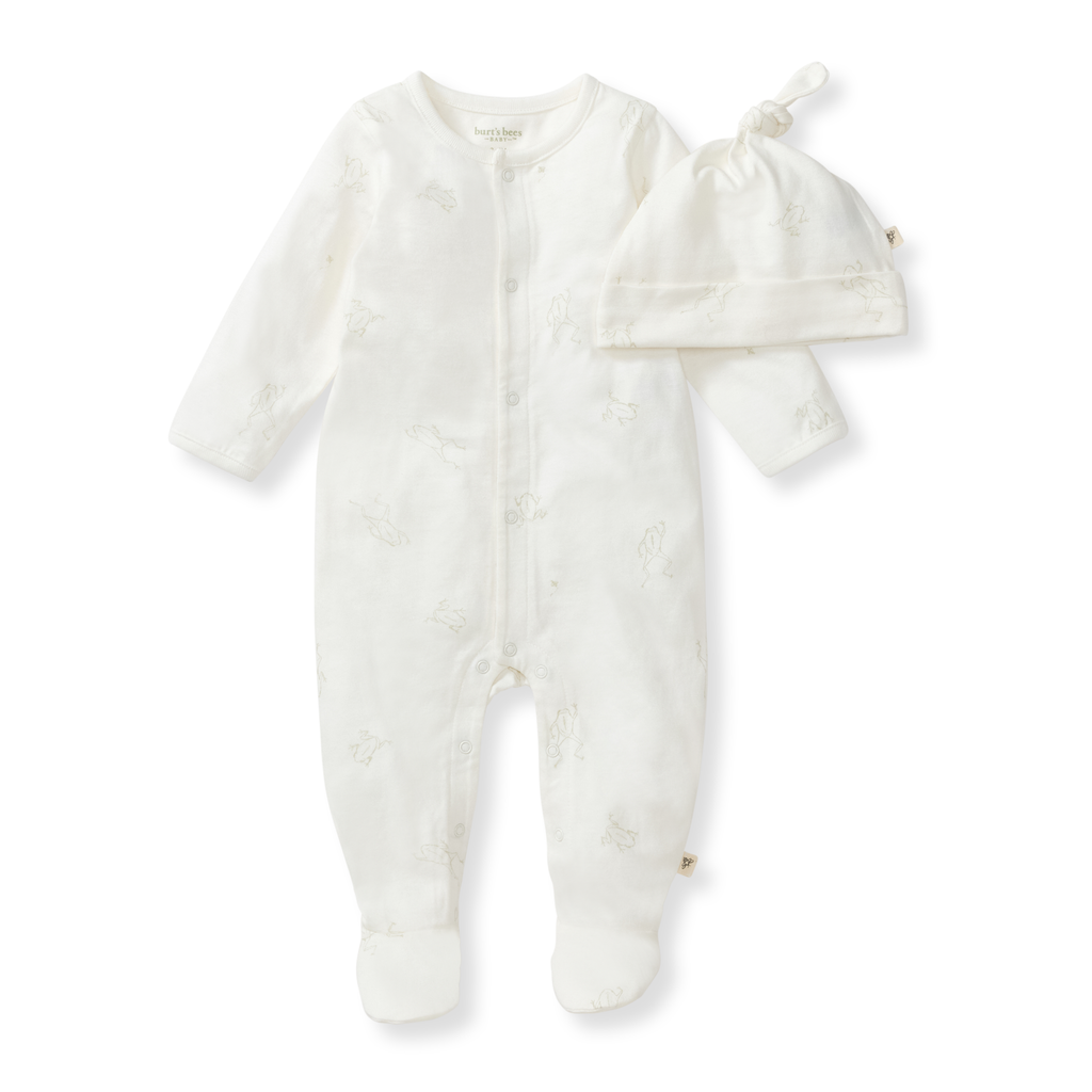 Frog Baby Jumpsuit & Hat Set