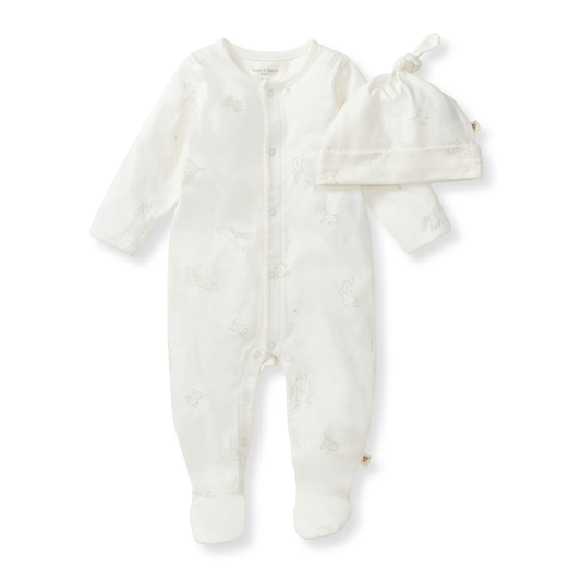 Frog Baby Jumpsuit & Hat Set